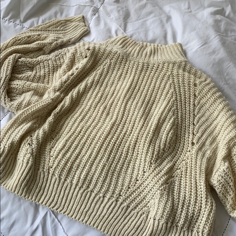 Creme slouched sweater